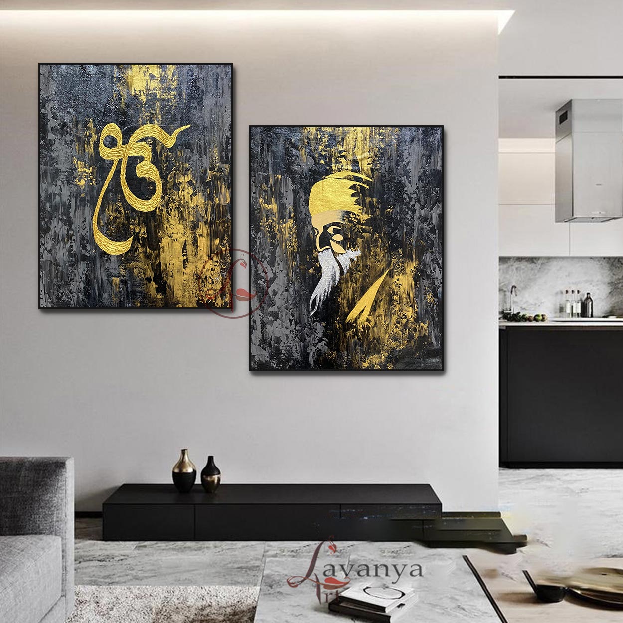 Guru Nanak Sikh Art Set | Ek Onkar Wall Decor