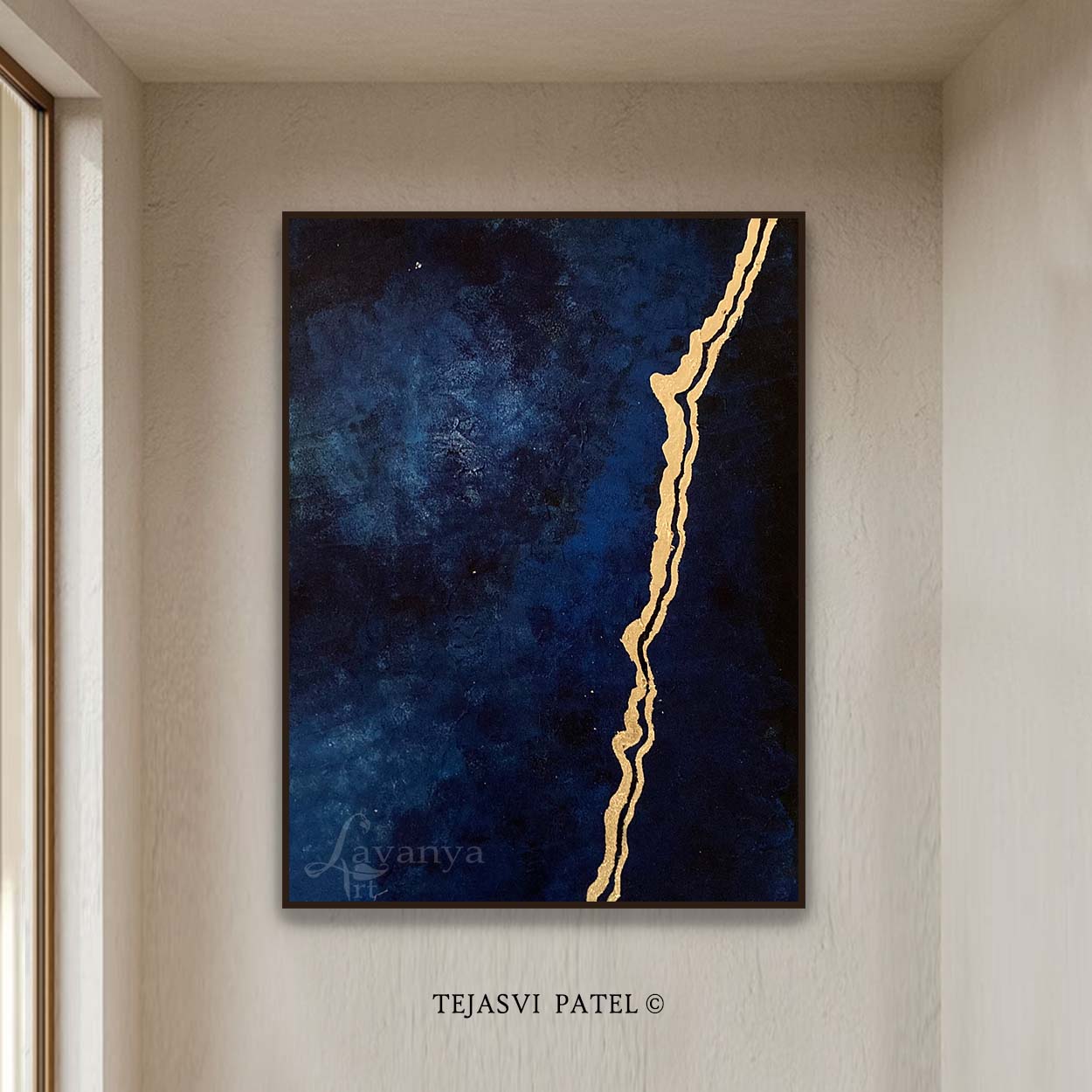 Textured Gold Leaf Painting | Modern Canvas Art