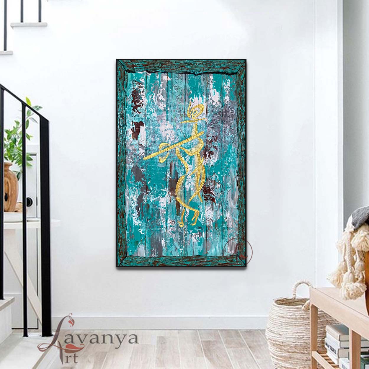 Krishna Painting | Indian Decor Hindu God Canvas Art