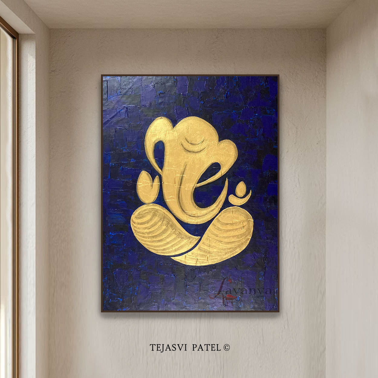 Abstract Ganesha Art | Modern Indian Minimalist Painting