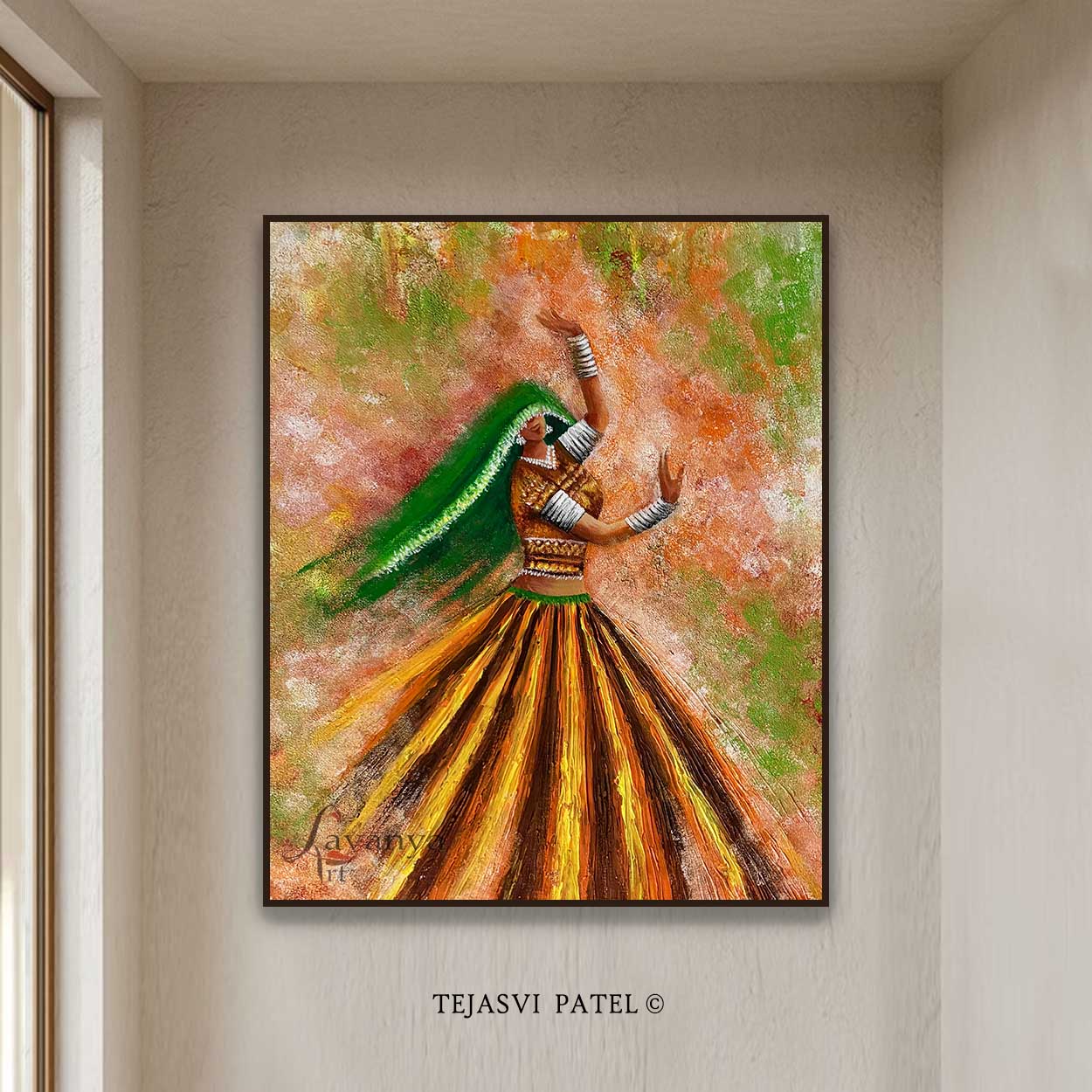 Ghoomar Dance Art | Indian Woman Canvas Wall Decor