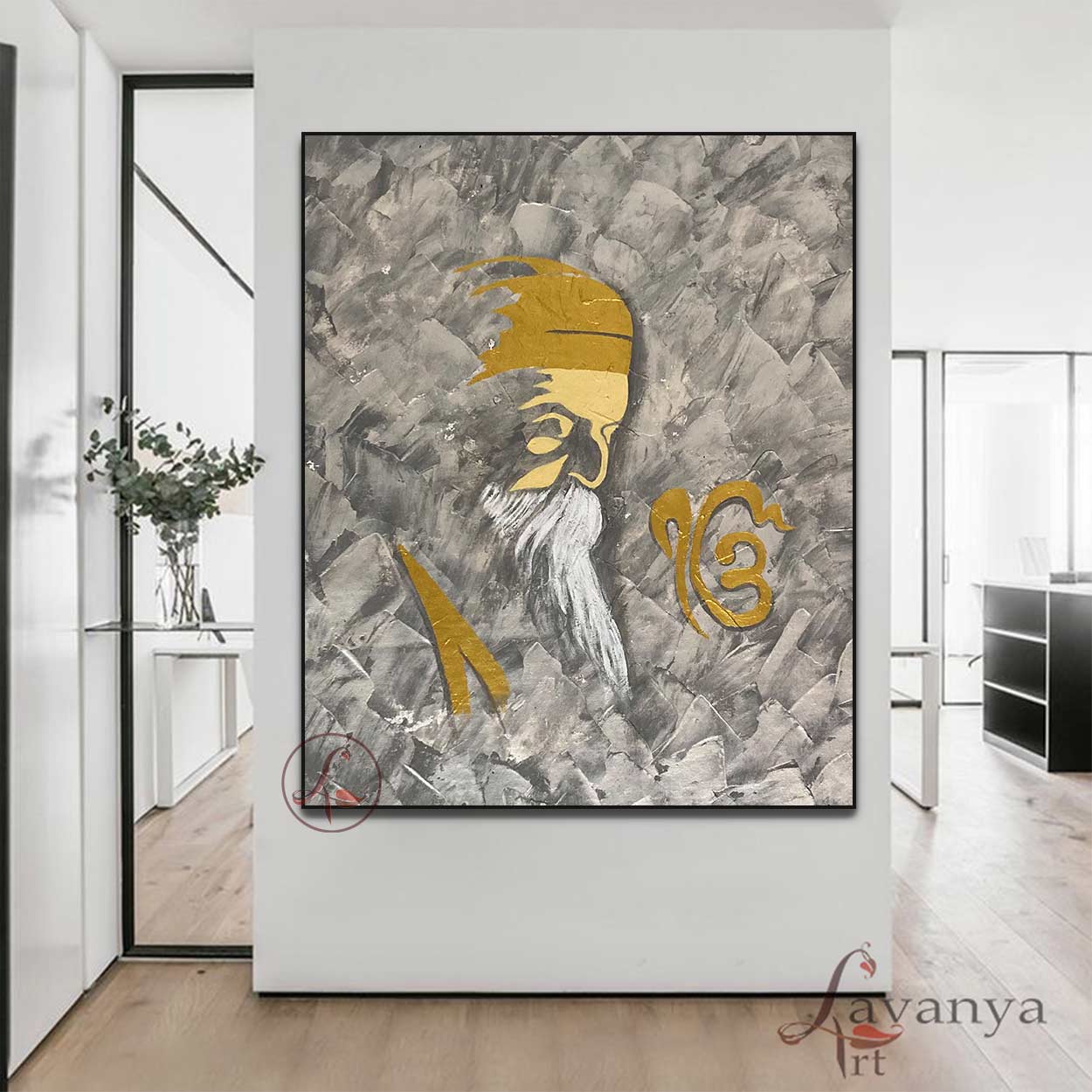 Guru Nanak Dev Ji Canvas | Abstract Sikh Art
