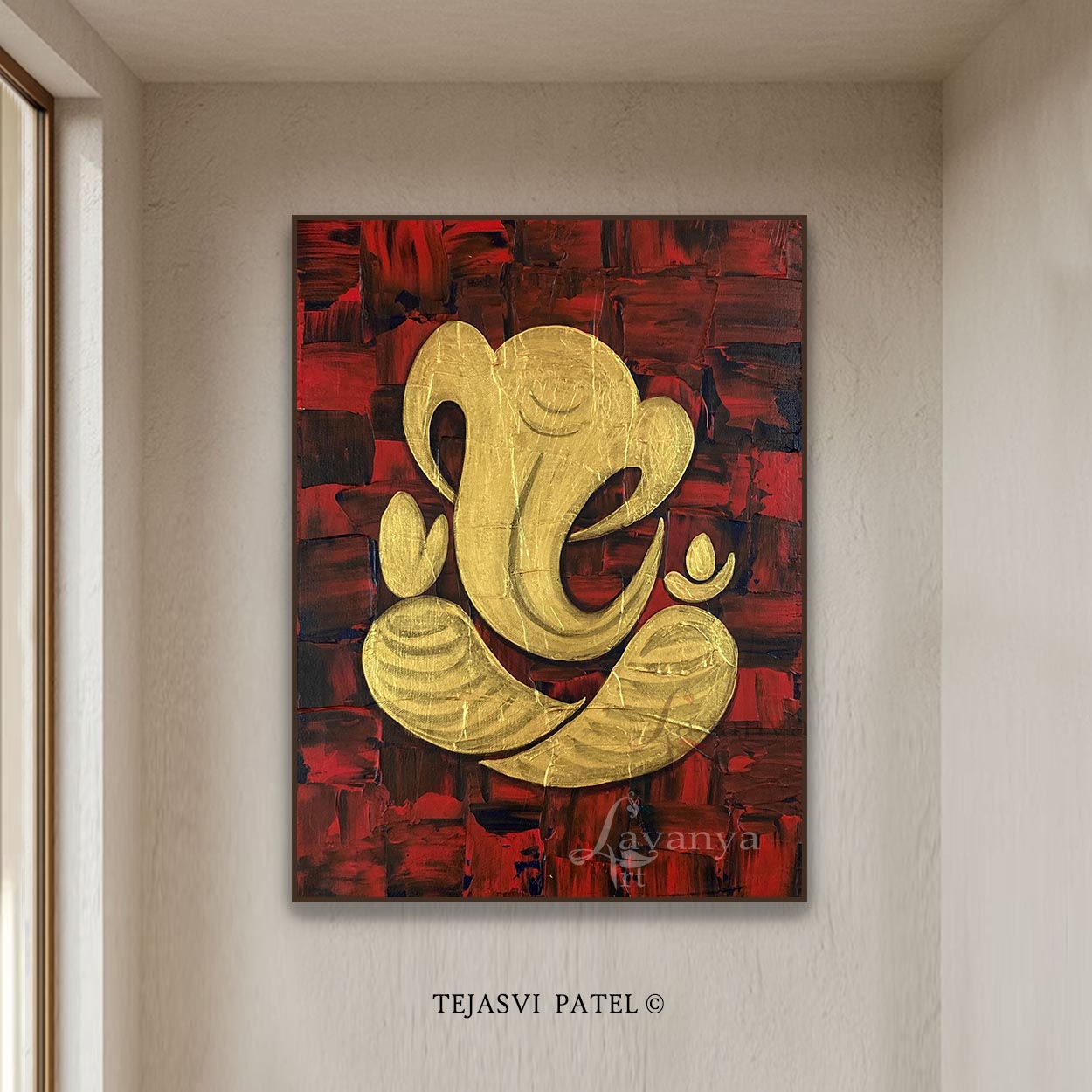 Abstract Ganesha Painting | Indian Modern Wall Art