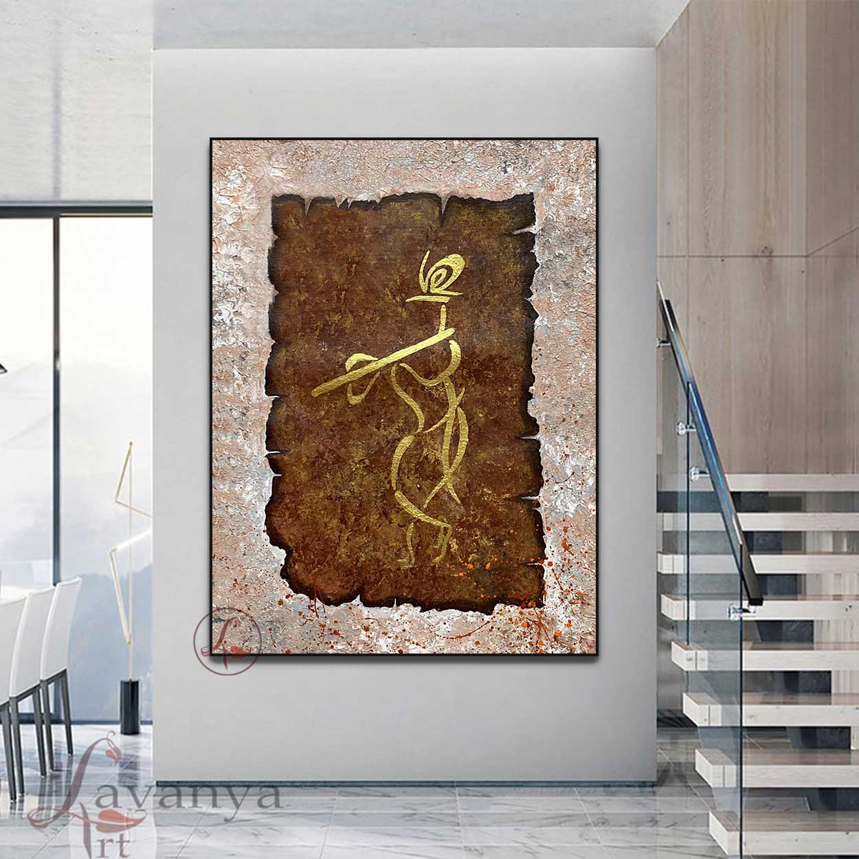 Textured Krishna Painting | Modern Indian Home Decor