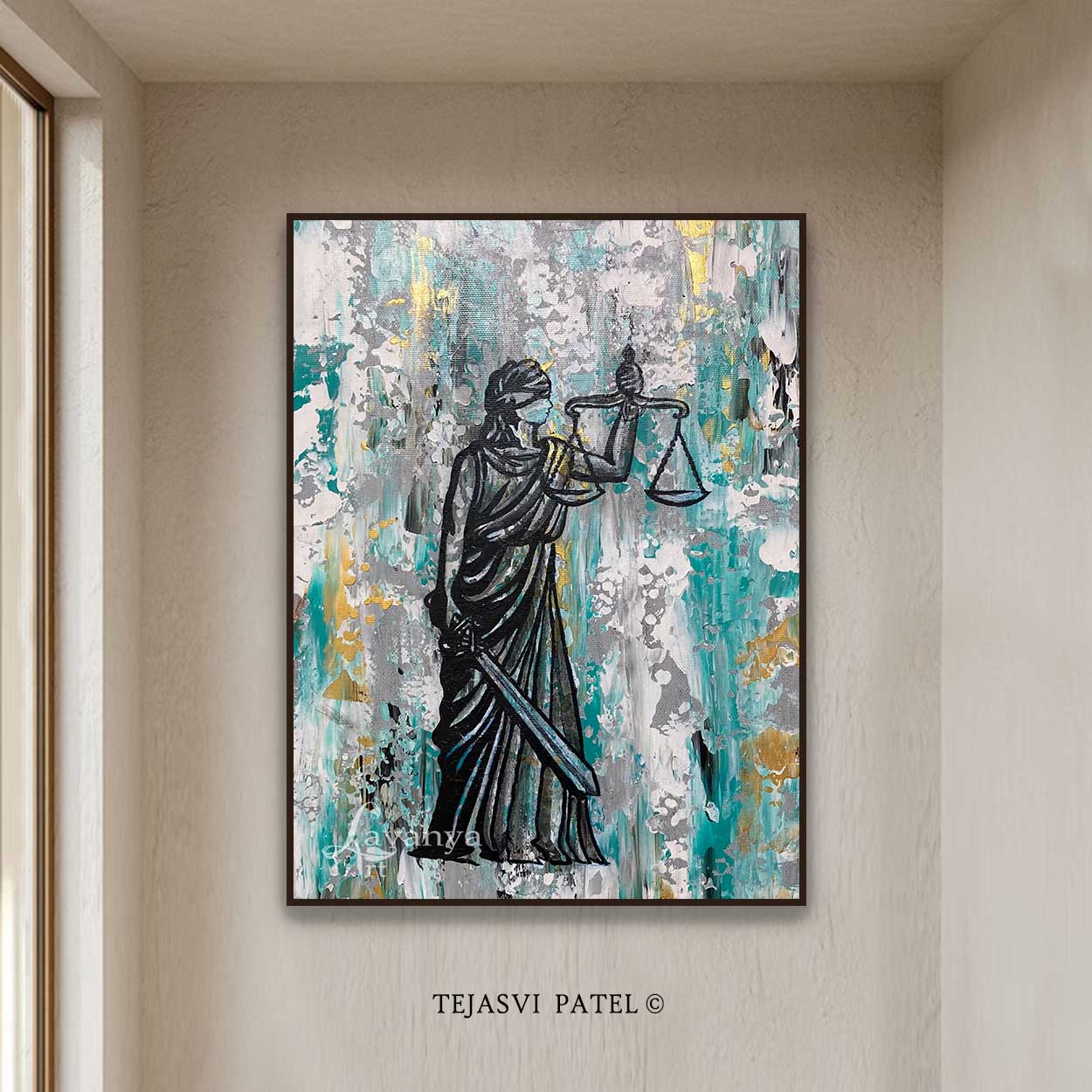 Lady Justice Art | Abstract Lawyer Office Decor