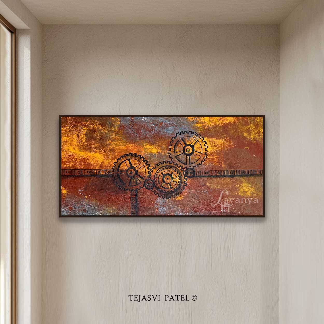 Teamwork Painting | Modern Abstract Office Wall Art
