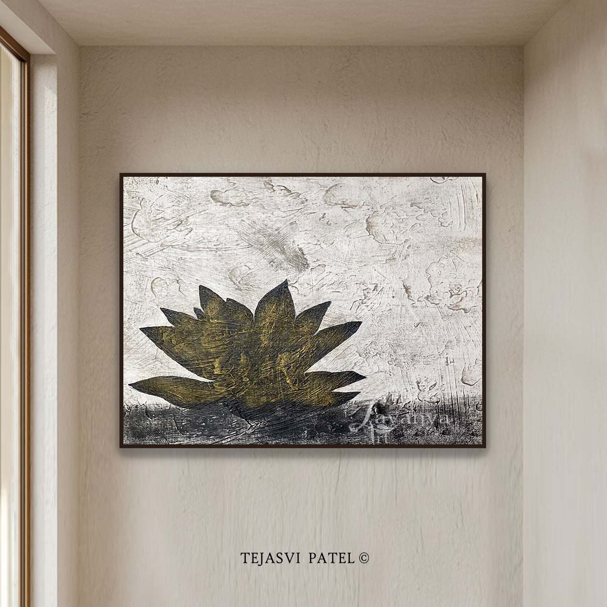 Black White Abstract Canvas Art | Modern Minimalist Painting