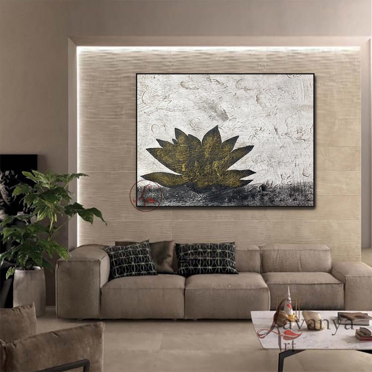 Black White Abstract Canvas Art | Modern Minimalist Painting