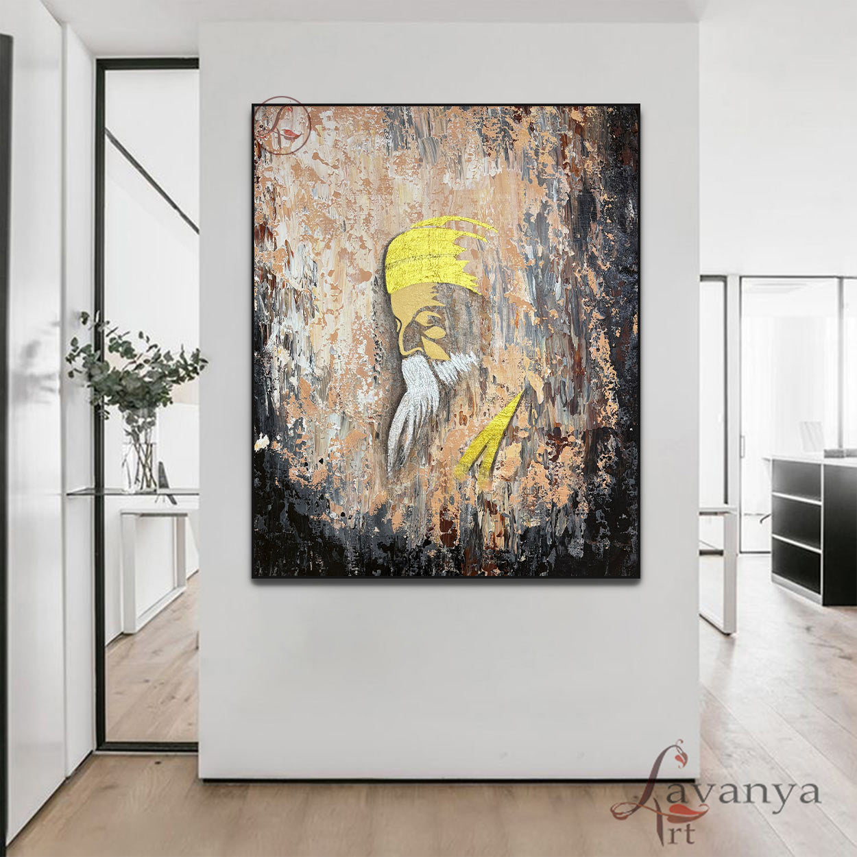 Guru Nanak Wall Decor | Sikh Spiritual Canvas Art