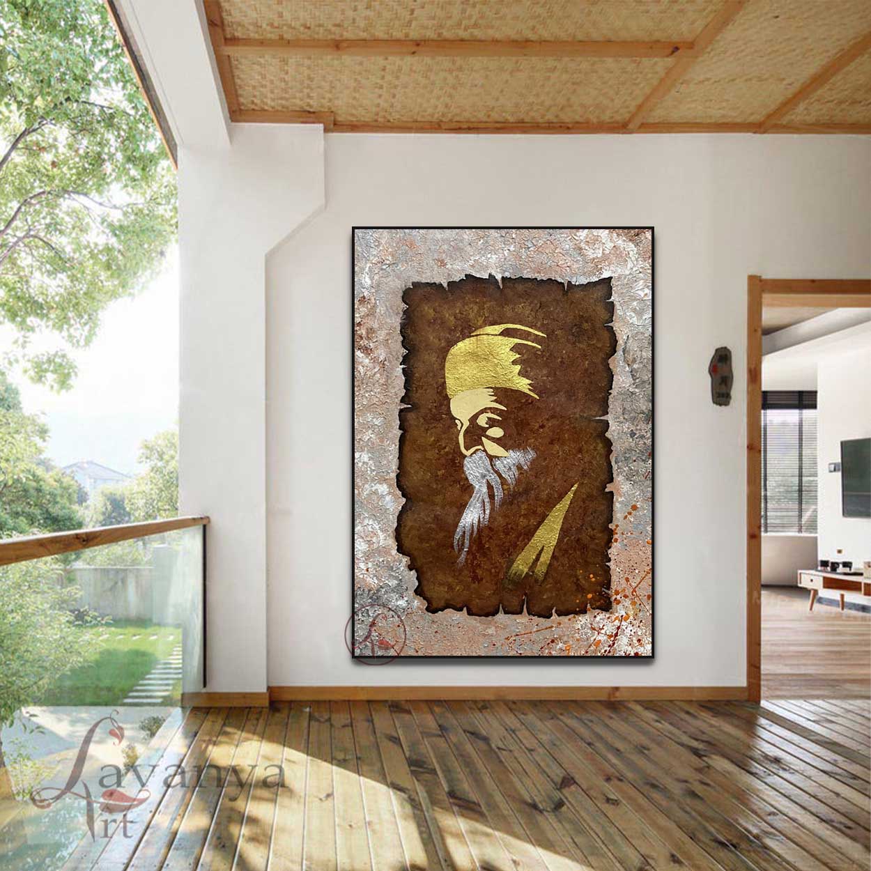 Original Sikh Art | Guru Nanak Spiritual Canvas