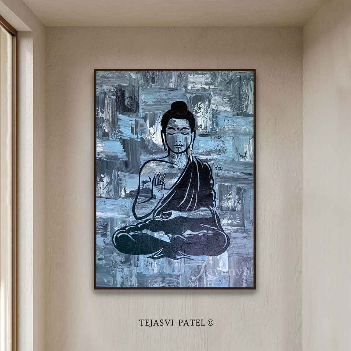 Original Buddha Canvas | Modern Abstract Spiritual Art