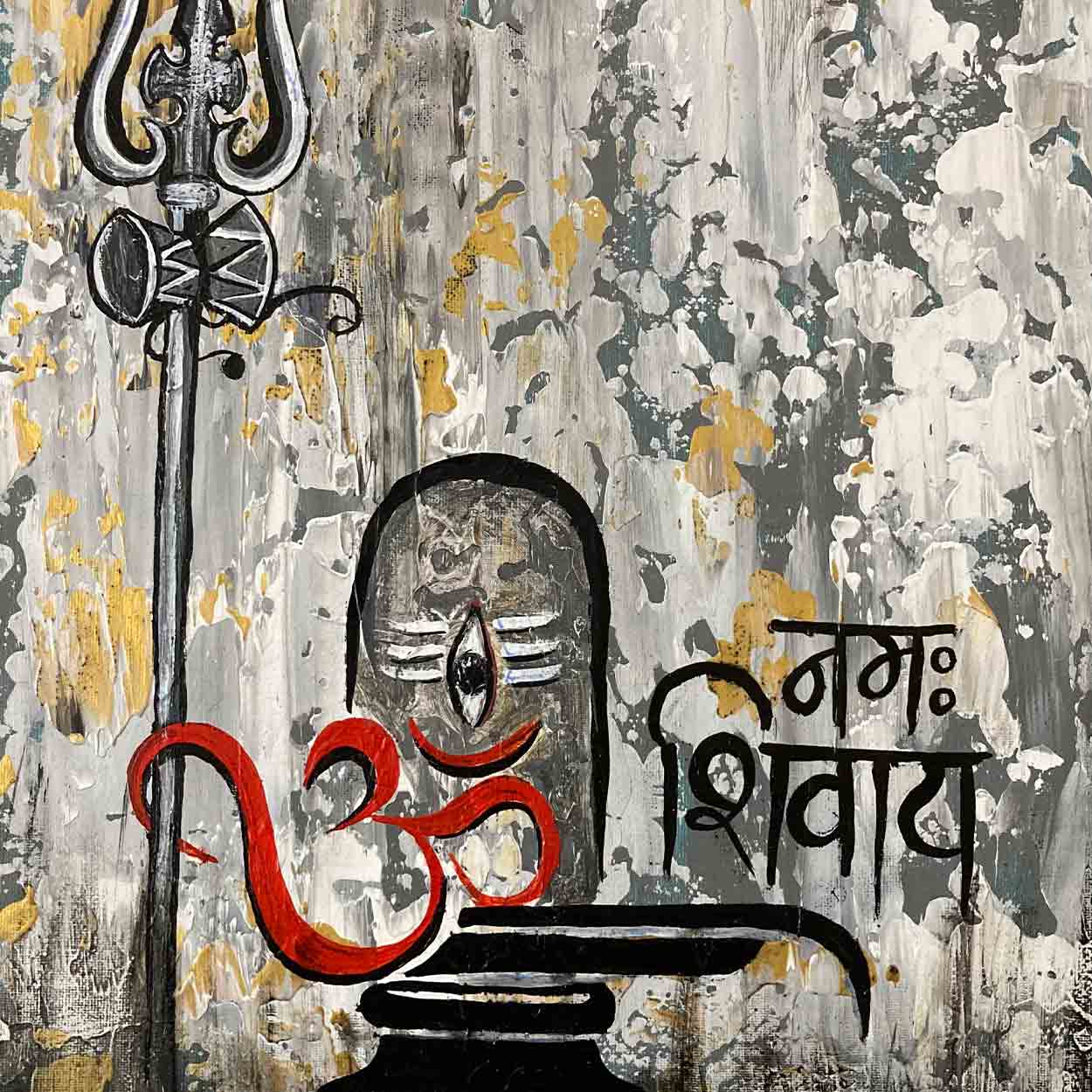Modern Shiva Canvas Art | Contemporary Indian Spiritual Wall Decor