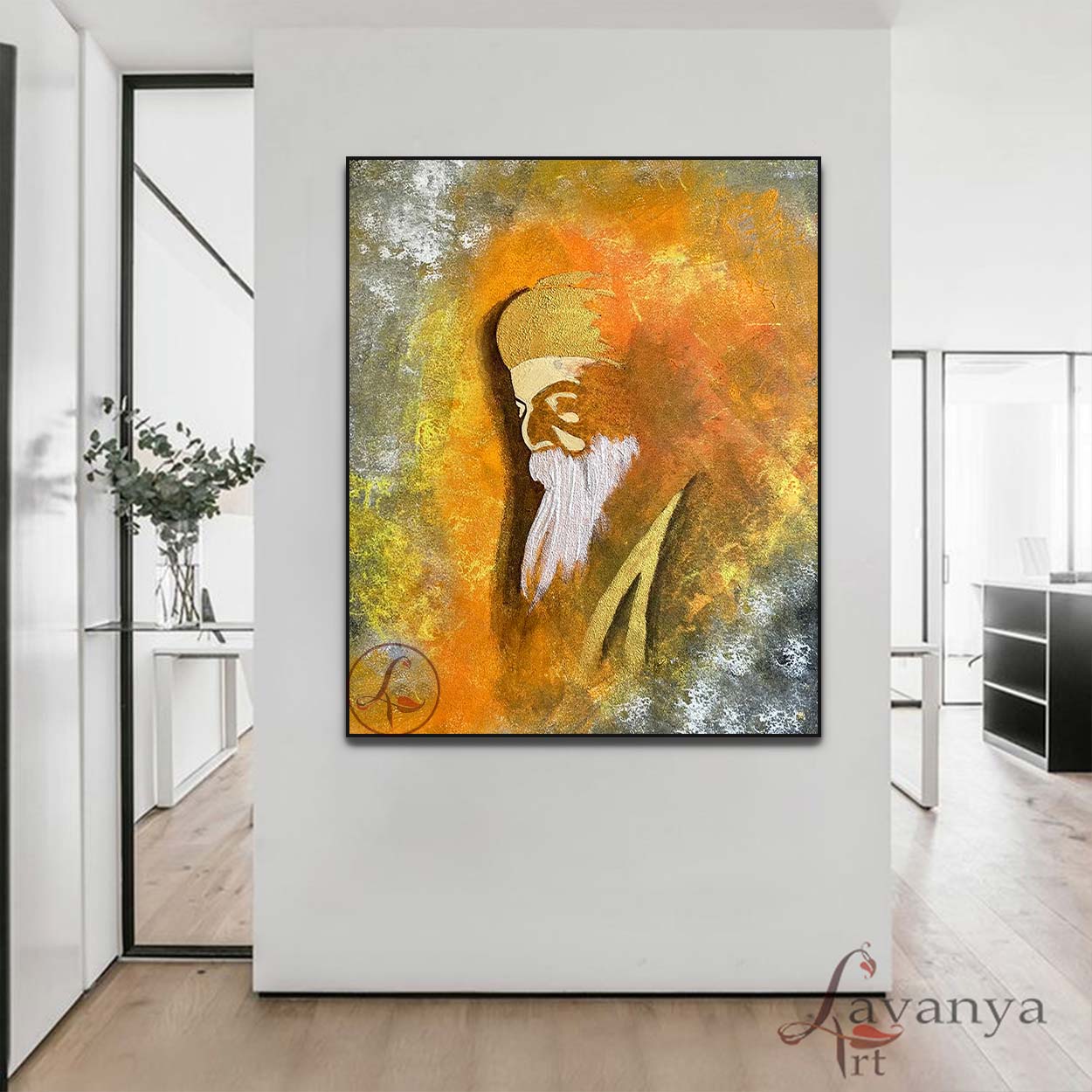 Guru Nanak Dev Ji Art | Modern Sikh Wall Painting
