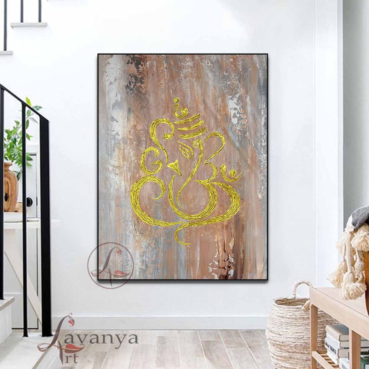 Abstract Ganesha Painting | Indian Modern Wall Art