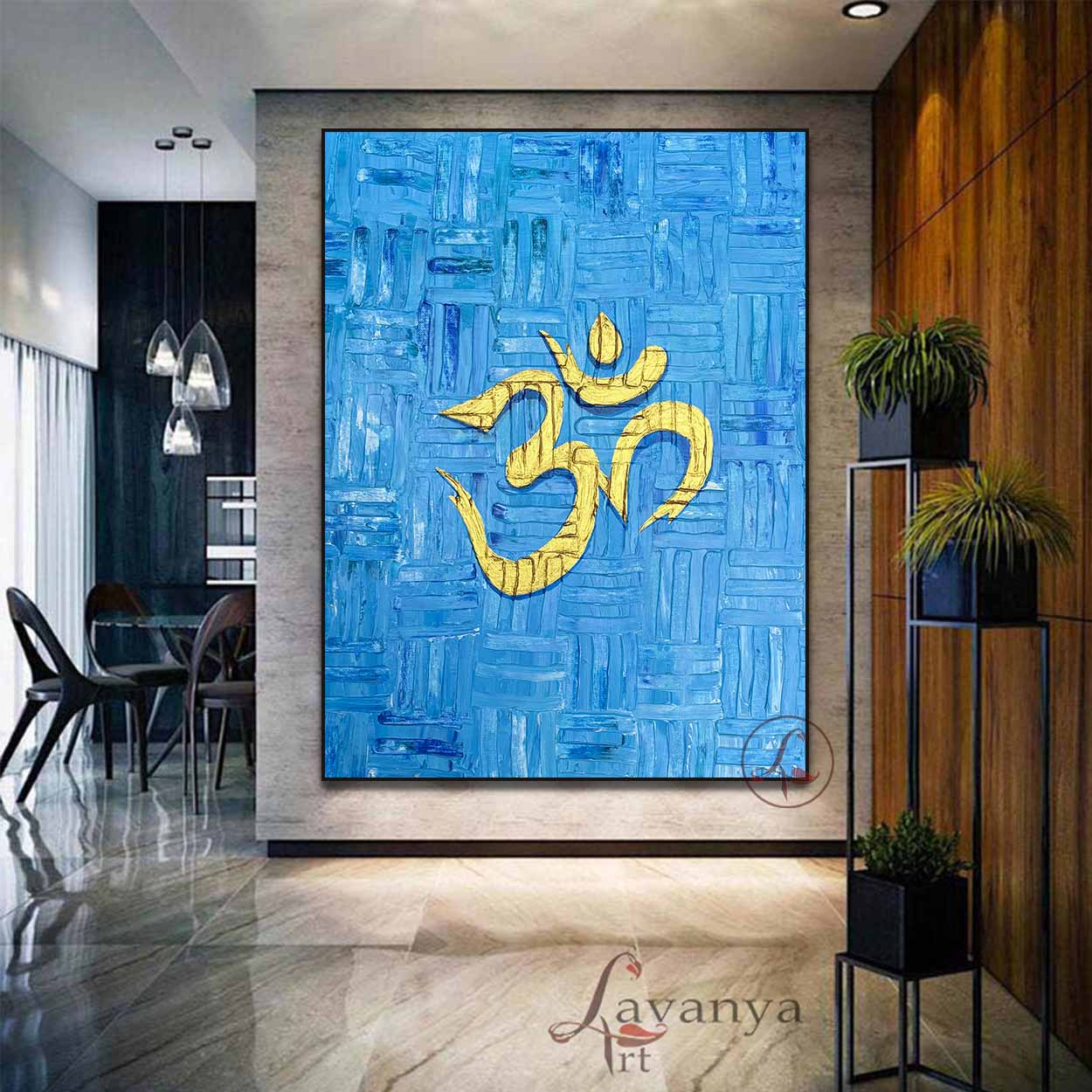 Om Abstract Painting | Handmade Indian Textured Art