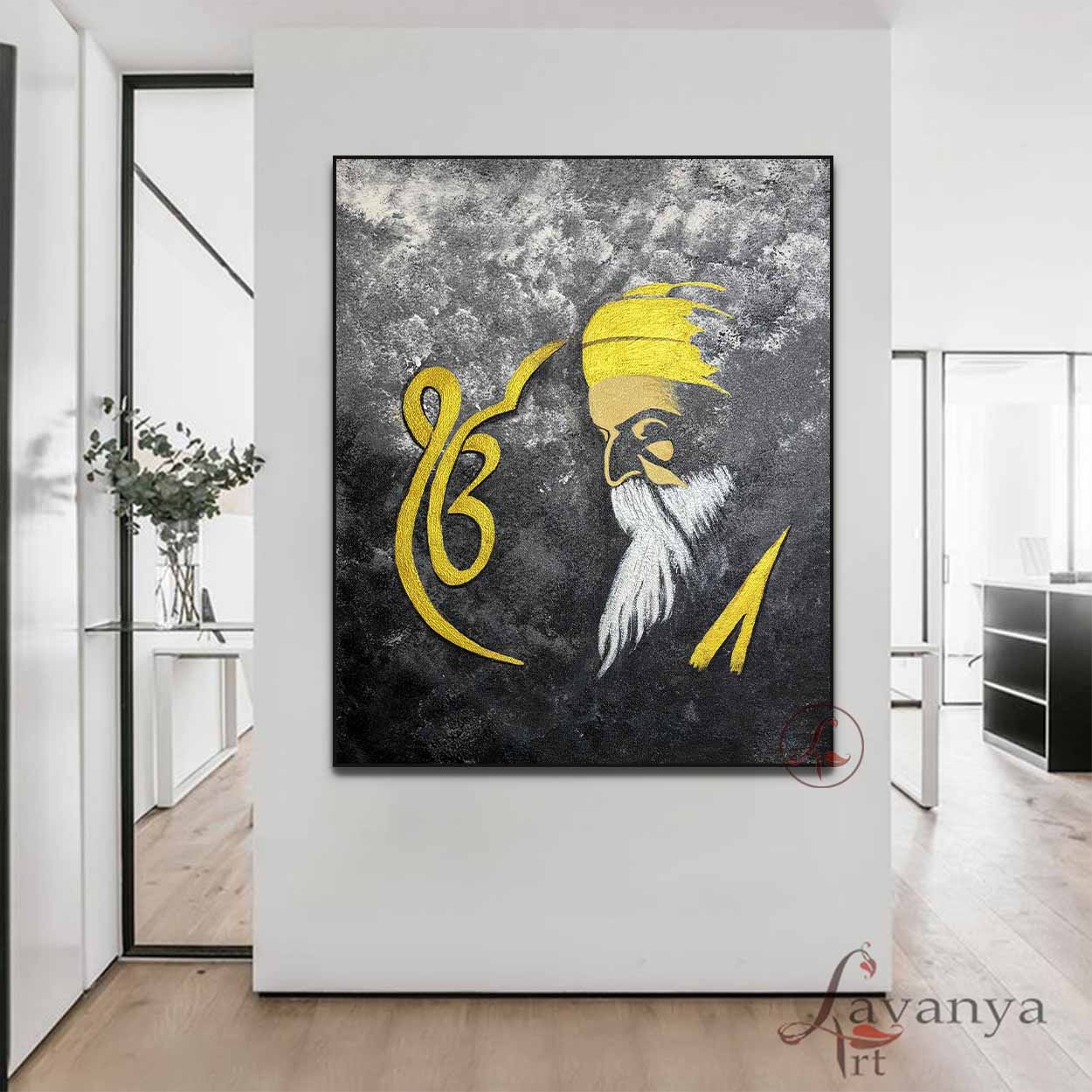 Guru Nanak Dev Ji Wall Art | Sikh Decor Painting