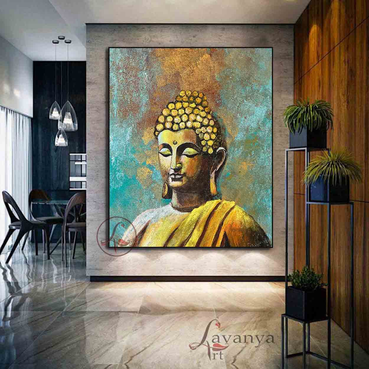Abstract Buddha Painting | Modern Spiritual Wall Art