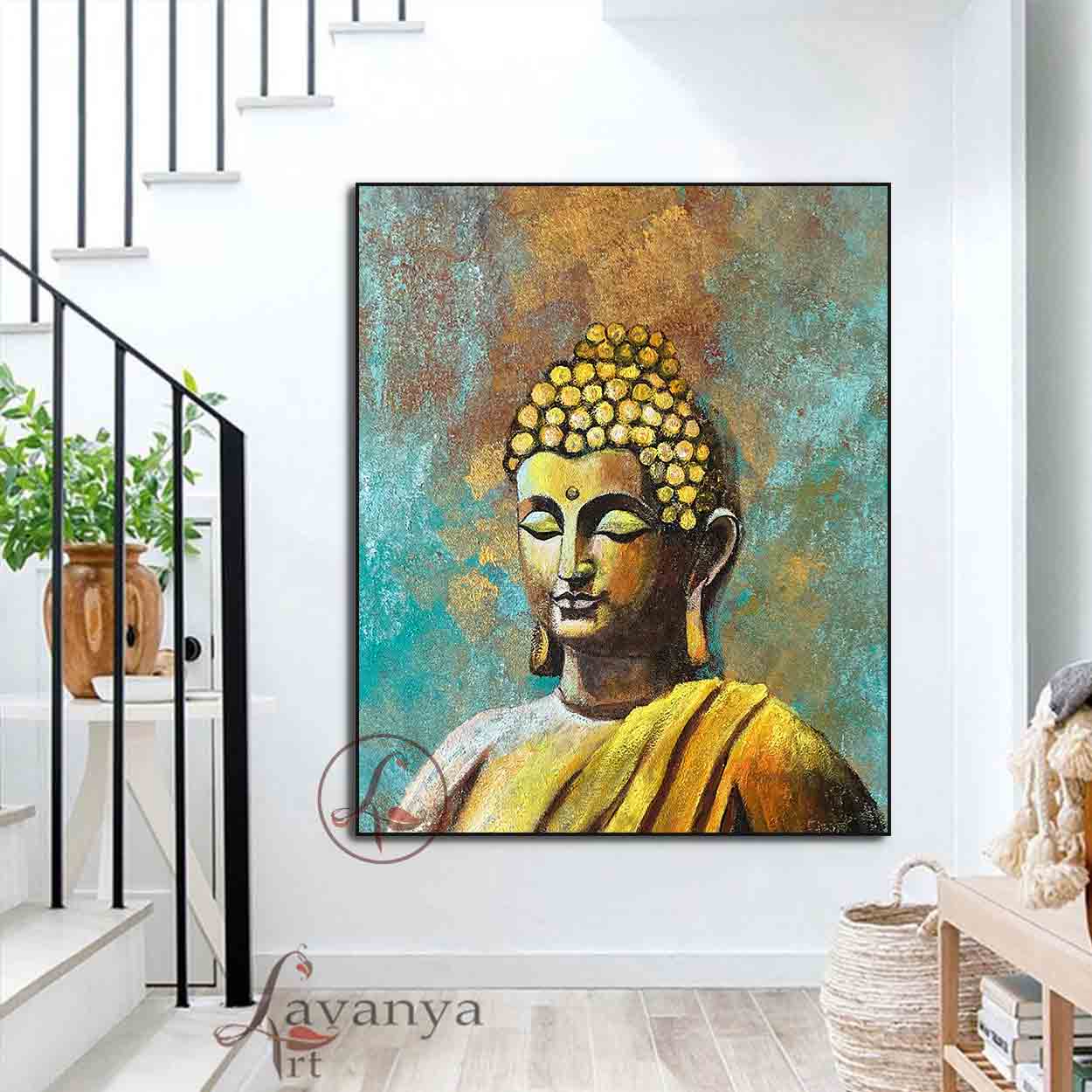 Abstract Buddha Painting | Modern Spiritual Wall Art