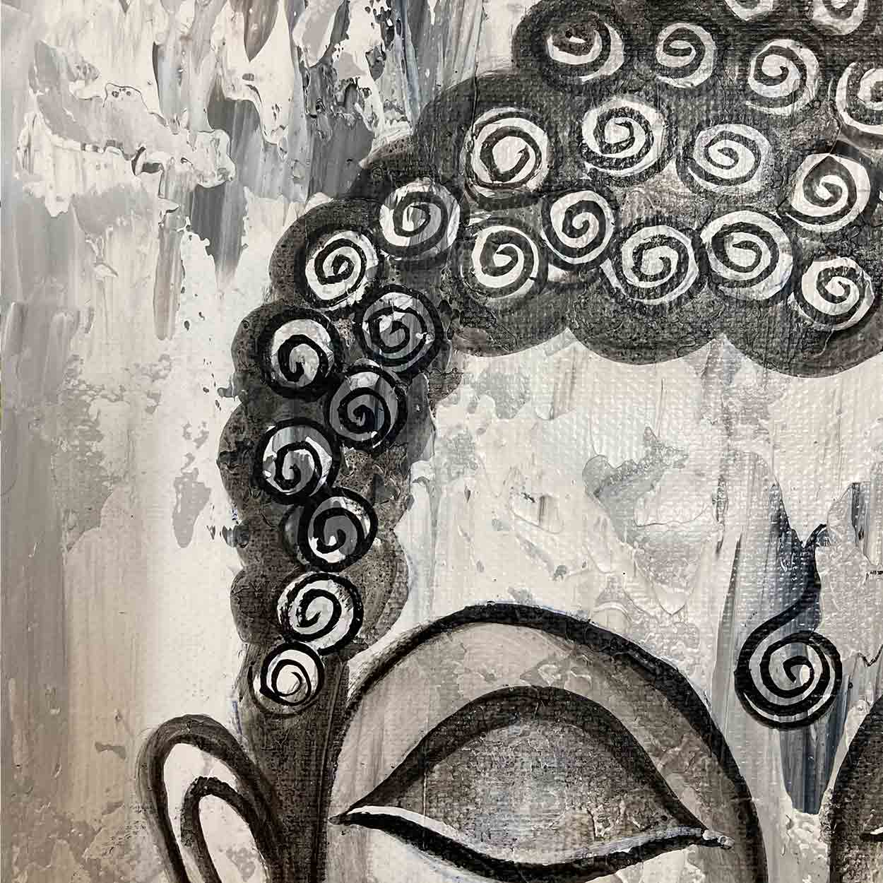 Buddha Canvas Painting | Textured Spiritual Wall Art
