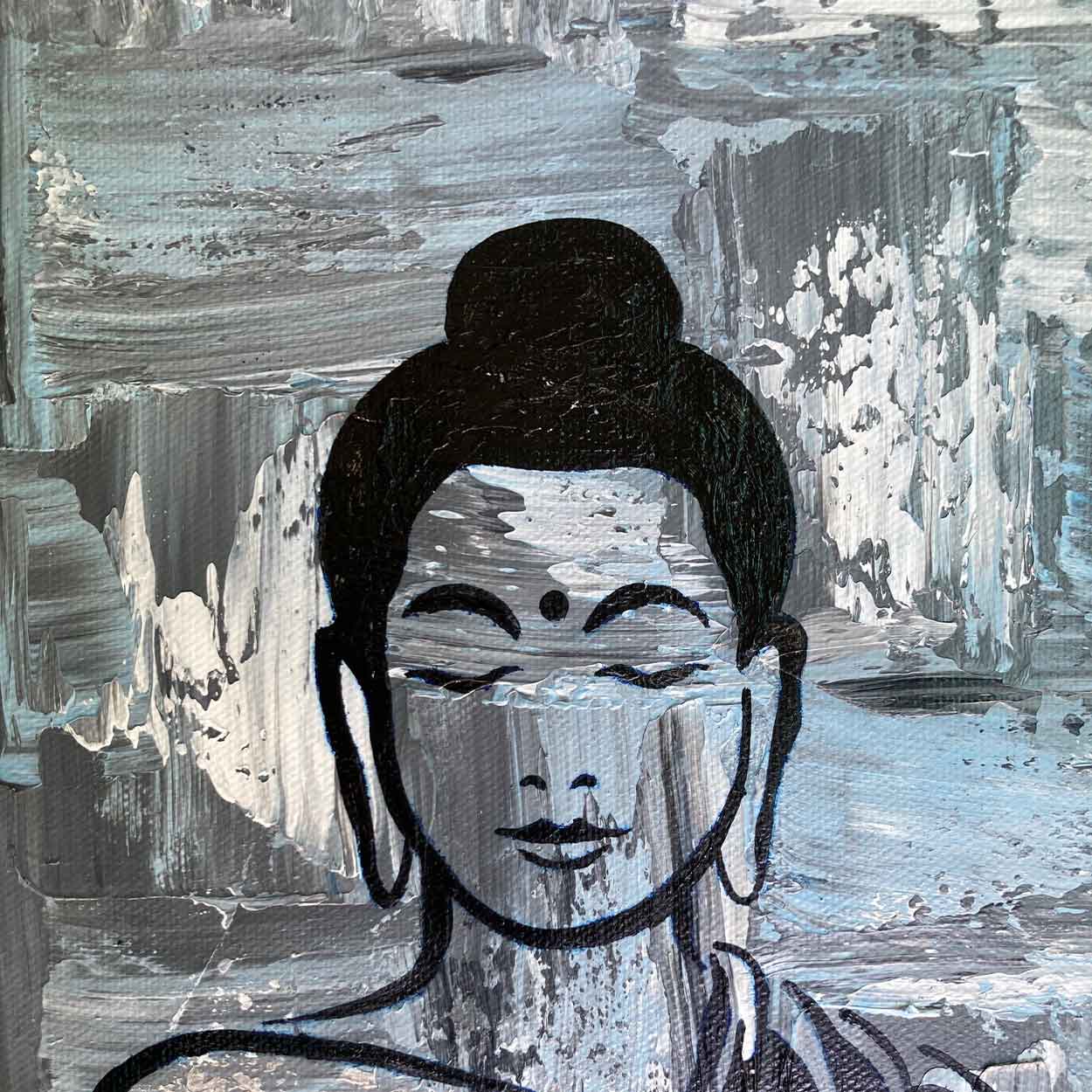 Original Buddha Canvas | Modern Abstract Spiritual Art