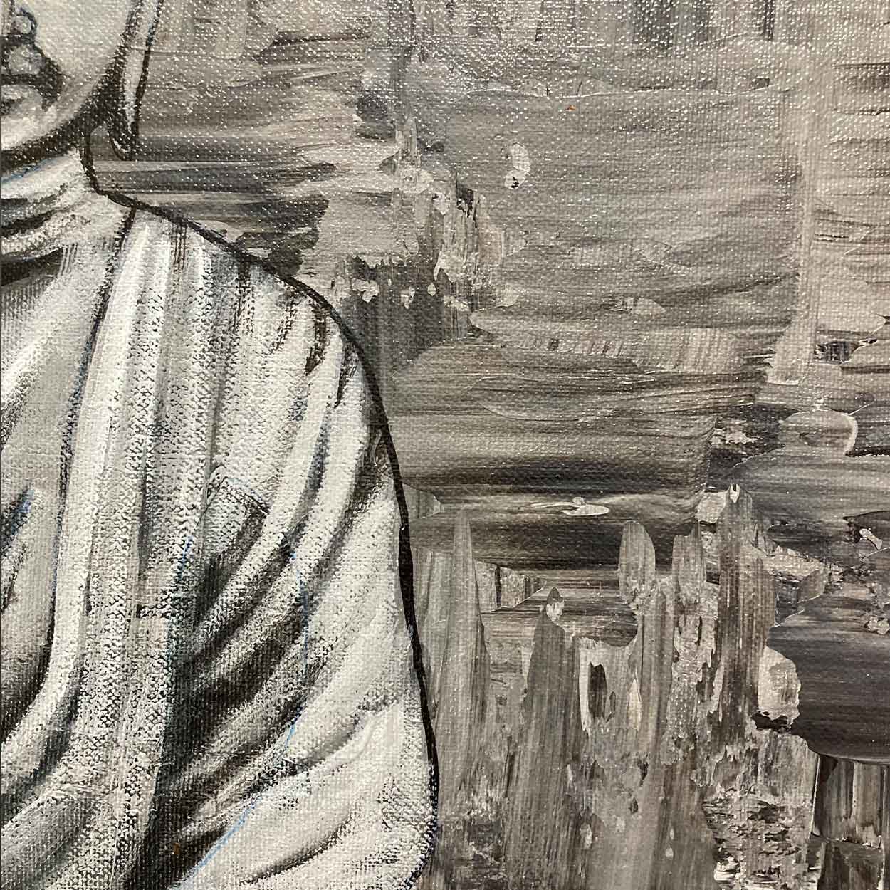 Buddha Canvas Painting | Textured Spiritual Wall Art