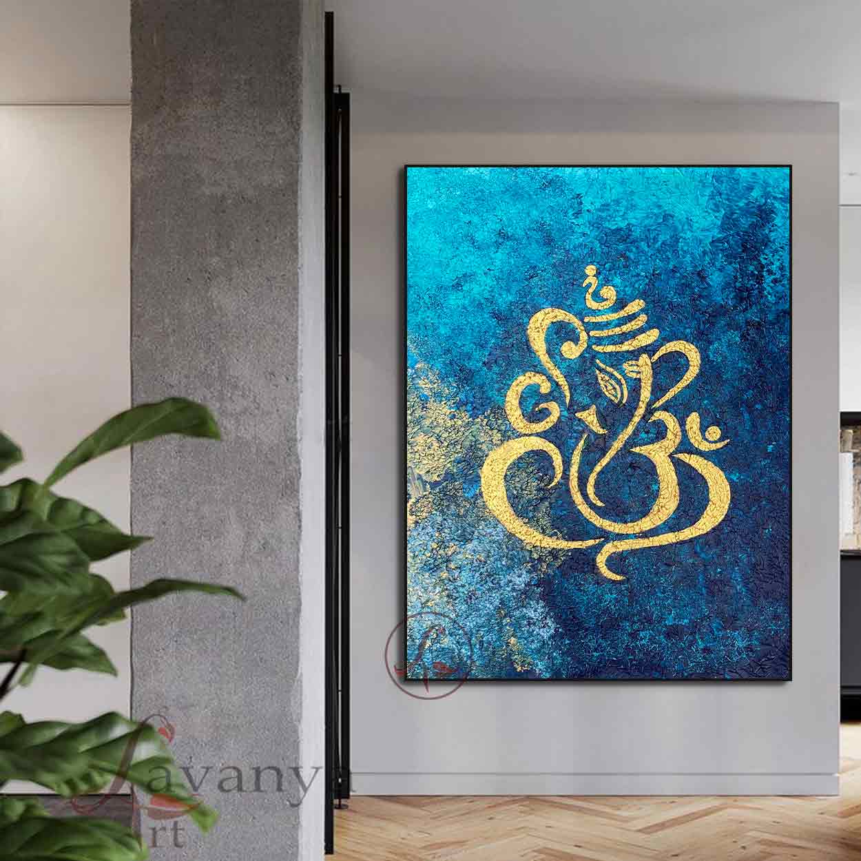 Abstract Ganesha Painting | Handmade Indian Hindu Art