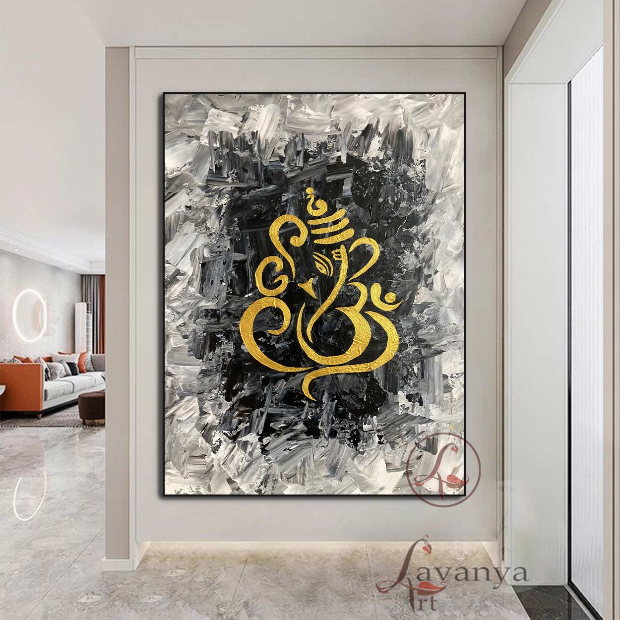 Abstract Ganesha Painting | Indian Modern Wall Art