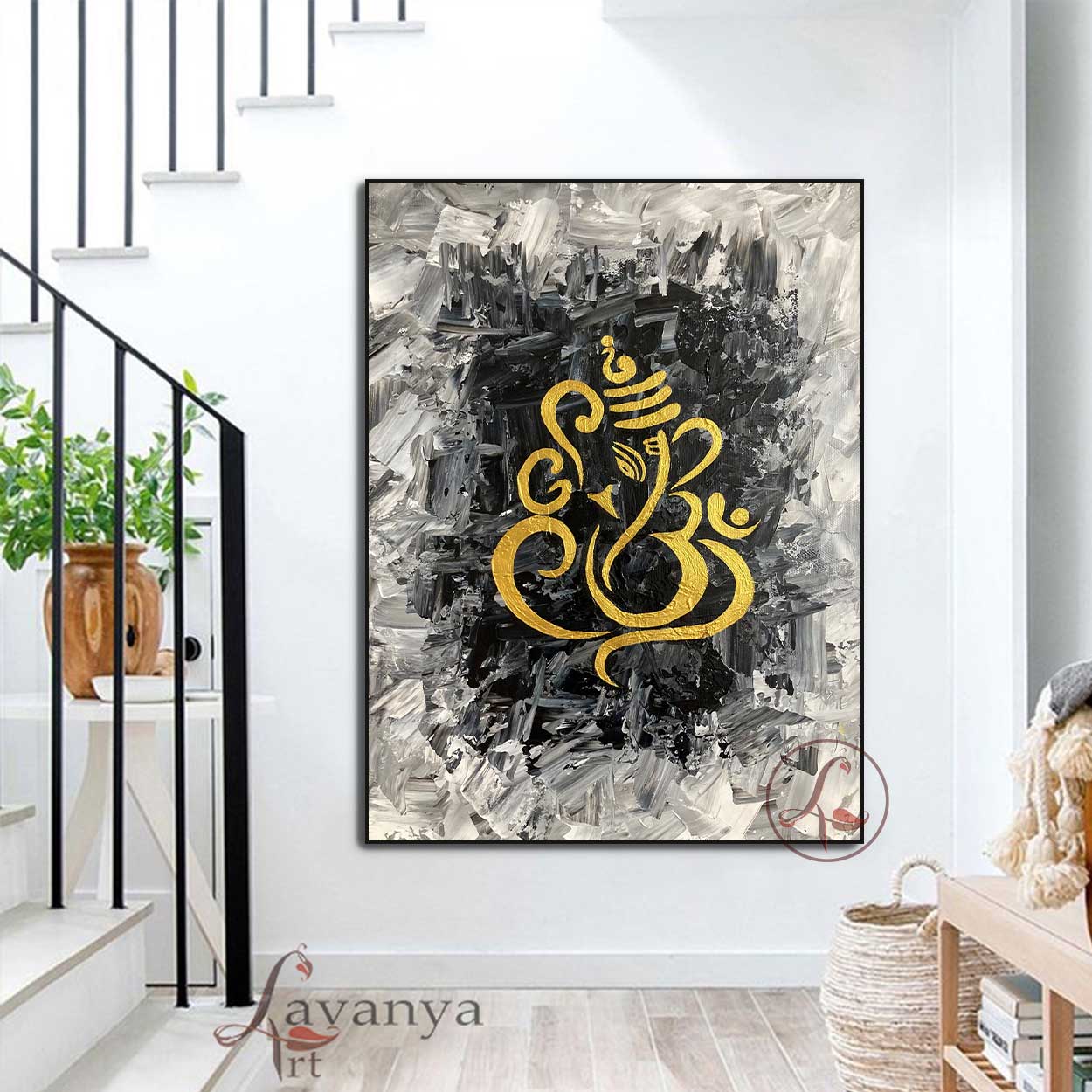 Abstract Ganesha Painting | Indian Modern Wall Art