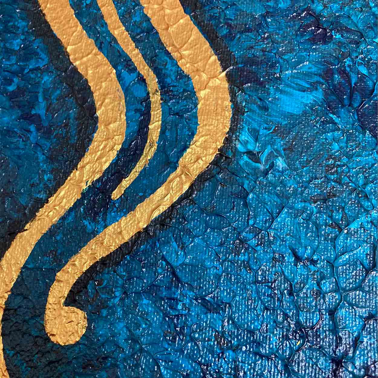 Textured Ganesha Canvas Art | Abstract Hindu Indian Painting
