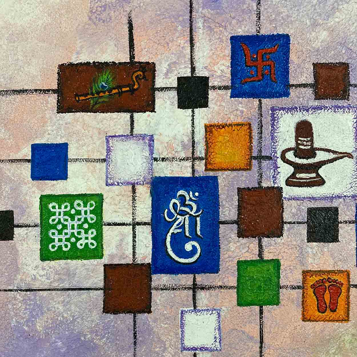 Contemporary Ganesha Art | Indian Canvas Painting