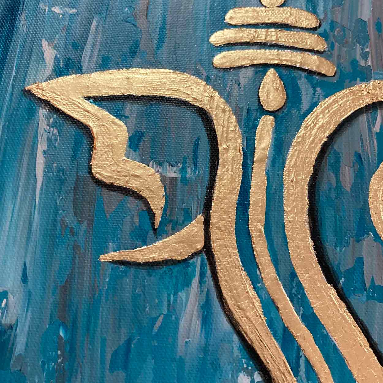 Ganapati Wall Decor | Modern Indian Abstract Painting