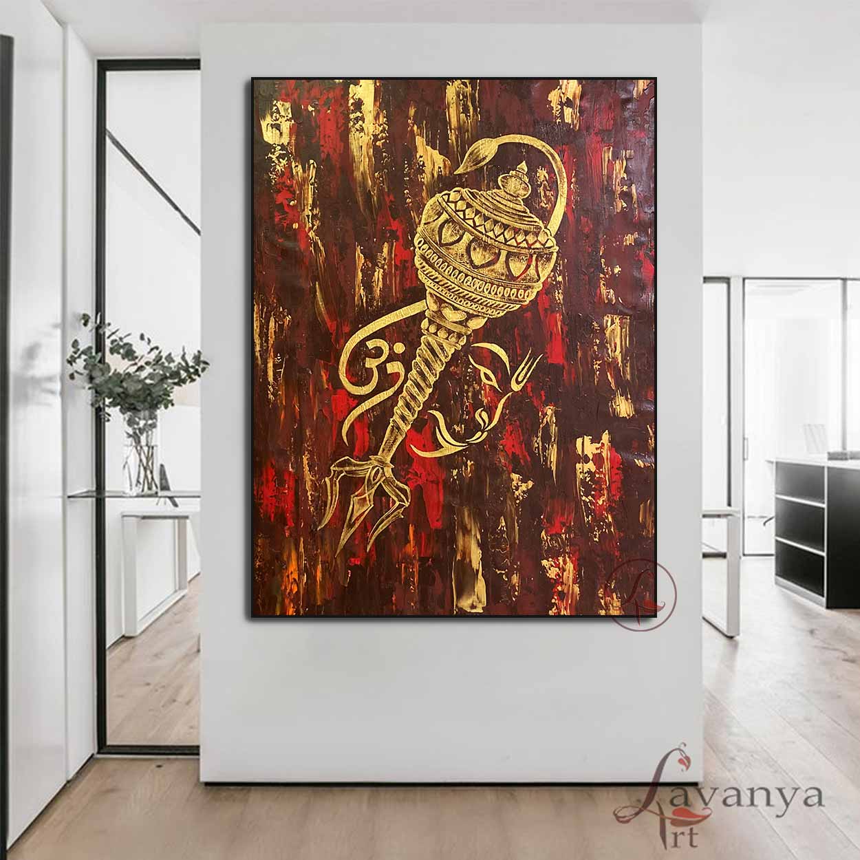 Modern Hanuman Painting | Abstract Indian Spiritual Art