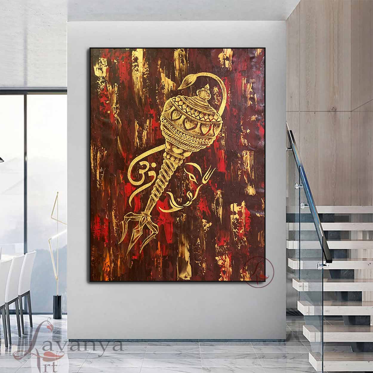 Modern Hanuman Painting | Abstract Indian Spiritual Art