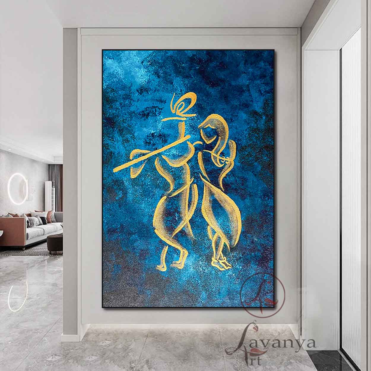 Krishna Wall Decor | Contemporary Indian Painting