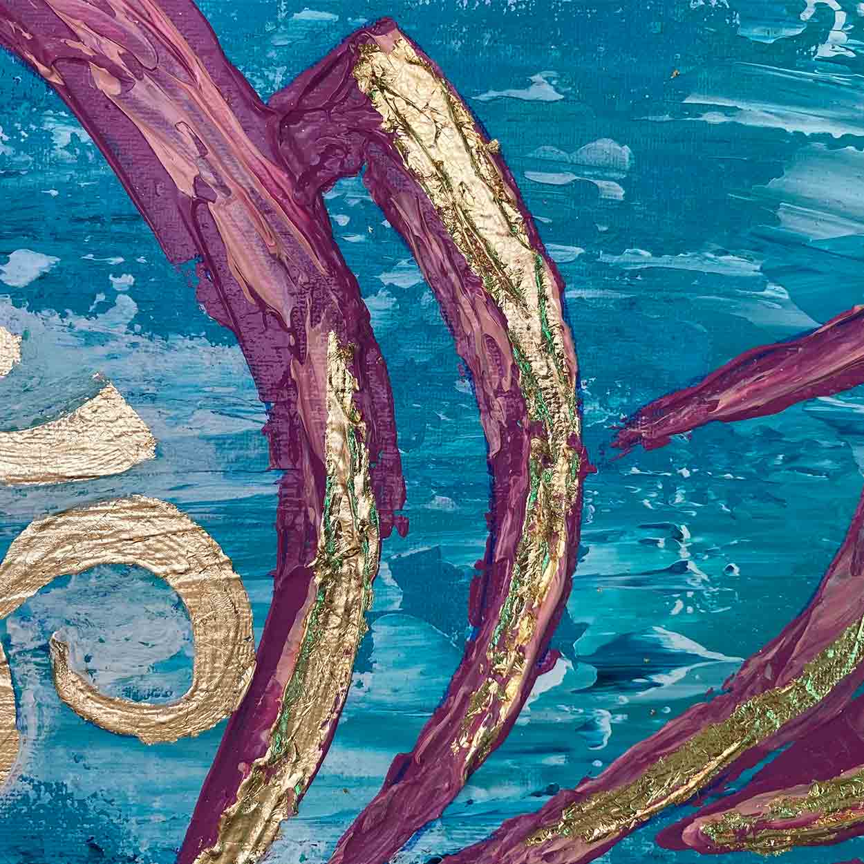 Abstract Om Painting | Handmade Indian Canvas Art