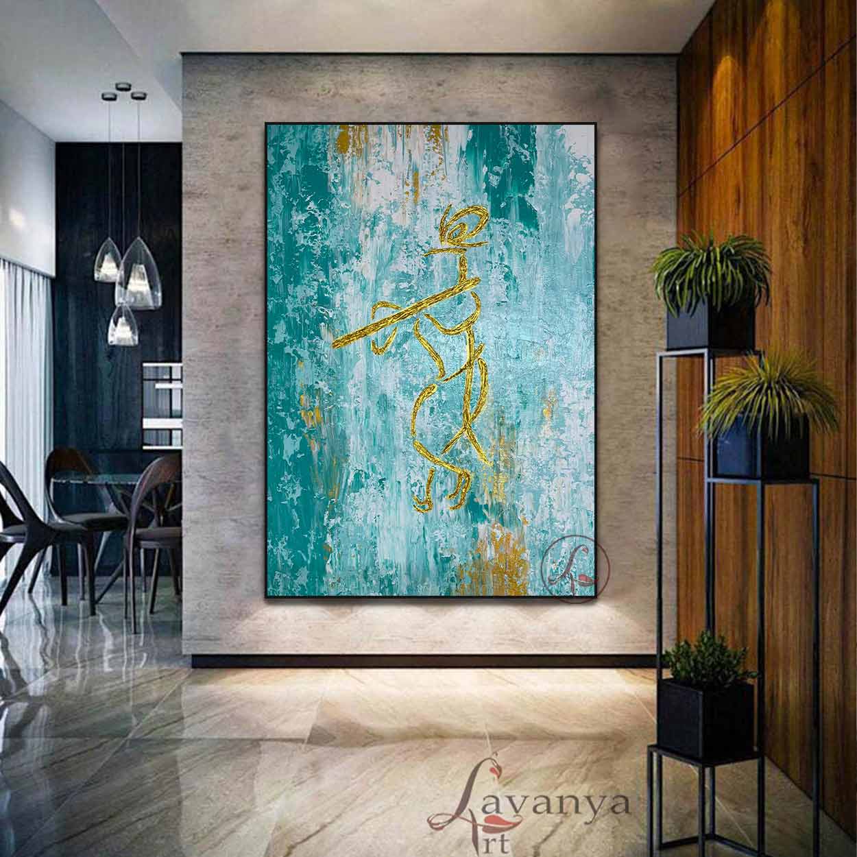 Radha Krishna Wall Art | Modern Indian Decor