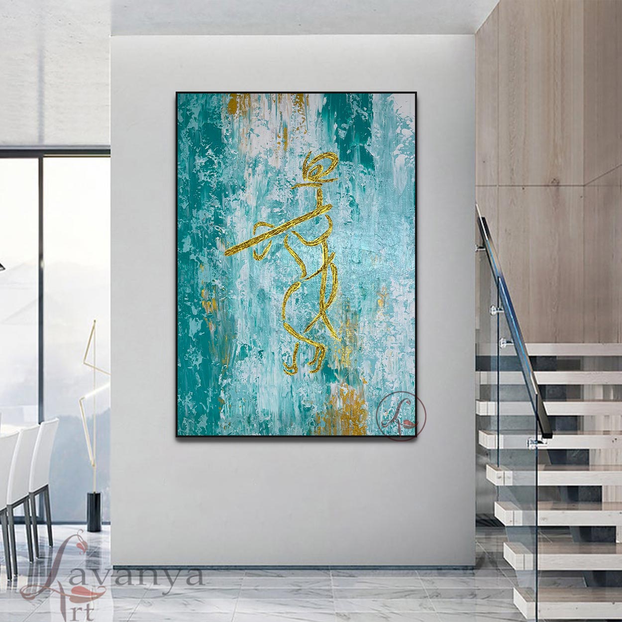 Radha Krishna Wall Art | Modern Indian Decor