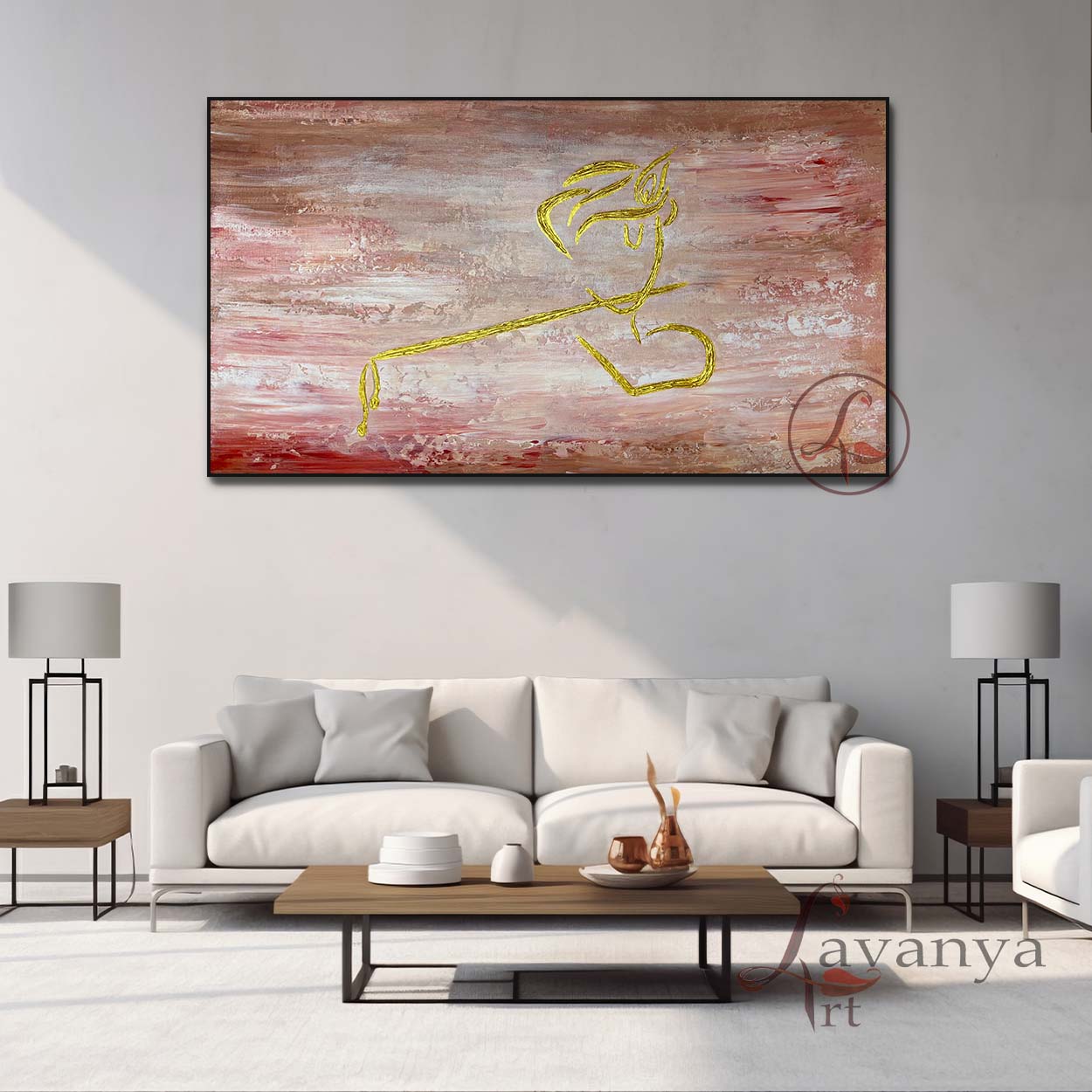 Original Krishna Painting | Indian Abstract Wall Art