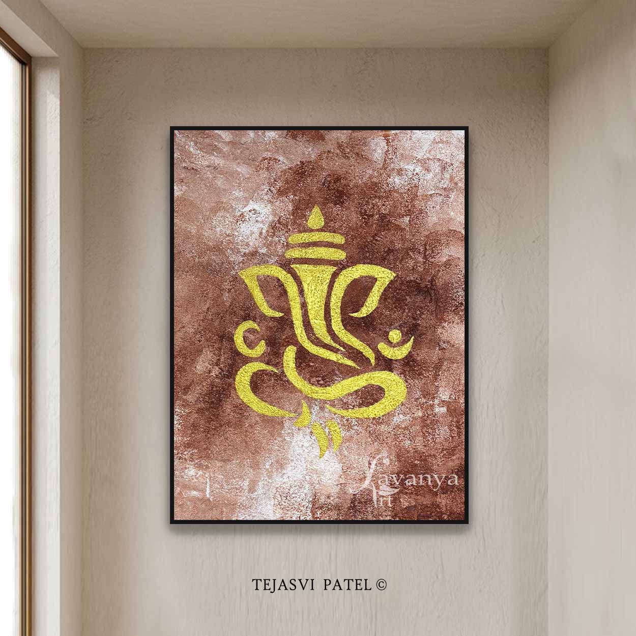 Abstract Ganesha Painting | Indian Modern Wall Art