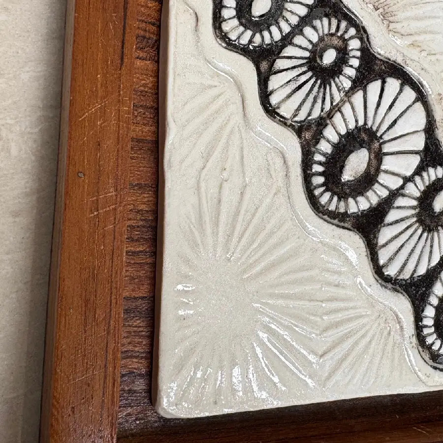 Handmade Ceramic Tile Wall Art | Boho Decor Wall Hanging