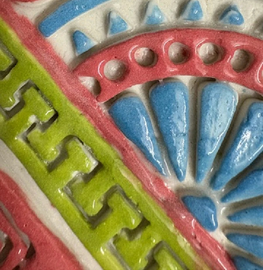 Ceramic Wall Hanging | Handmade Tile Frame Rustic Art Decor