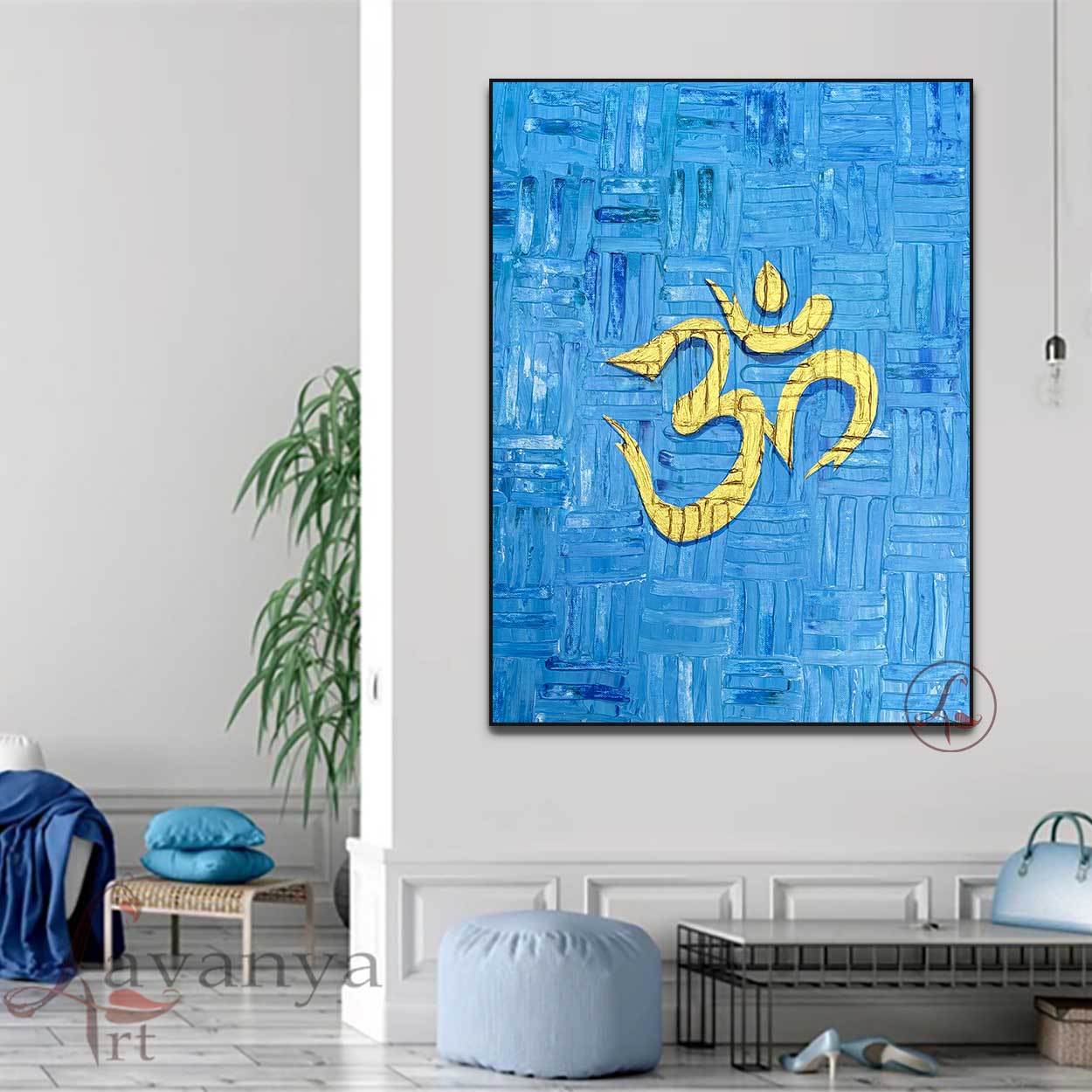 Om Abstract Painting | Handmade Indian Textured Art