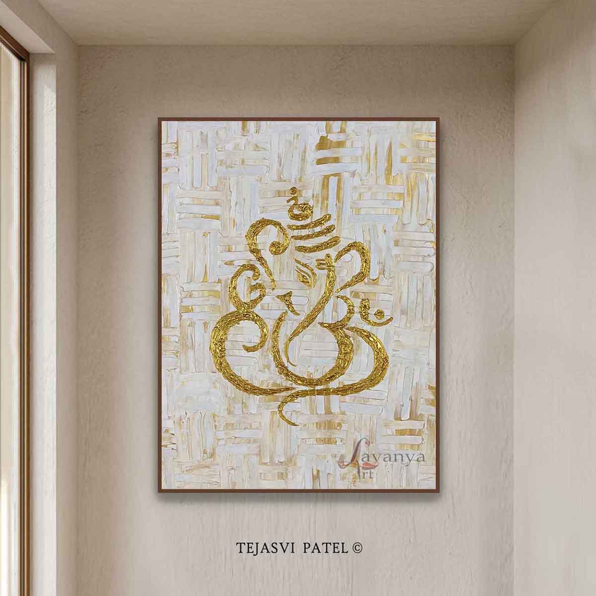 Ganesha Art | Minimalist Abstract Indian Wall Decor