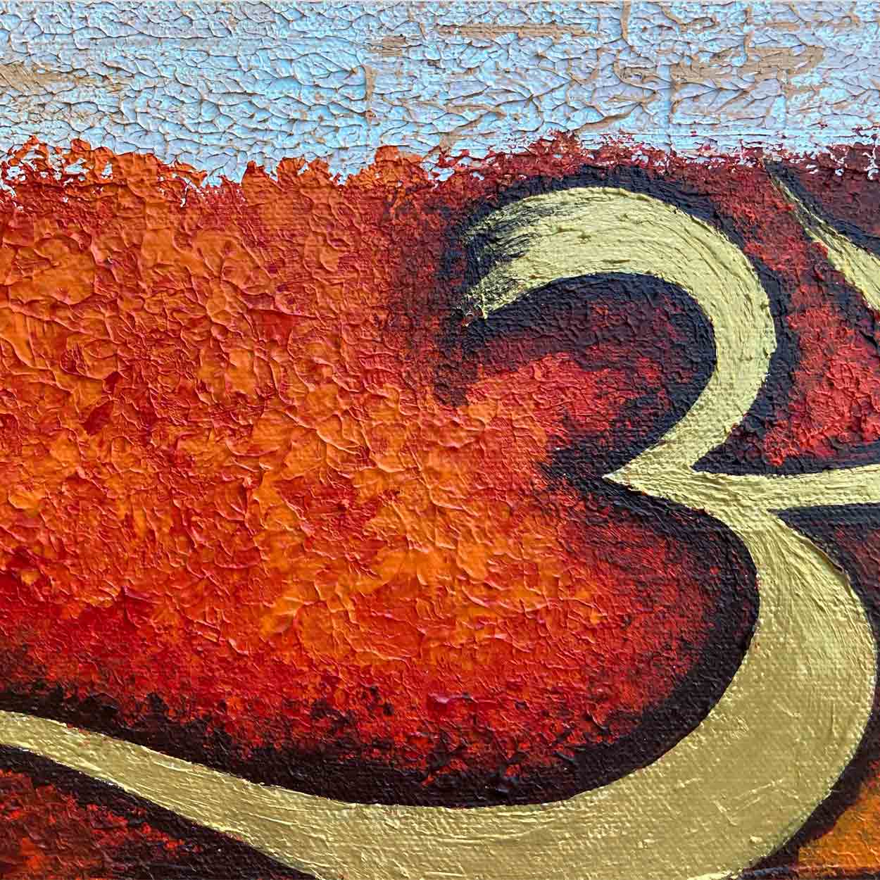 Gayatri Mantra Om Painting | Modern Spiritual Canvas Art