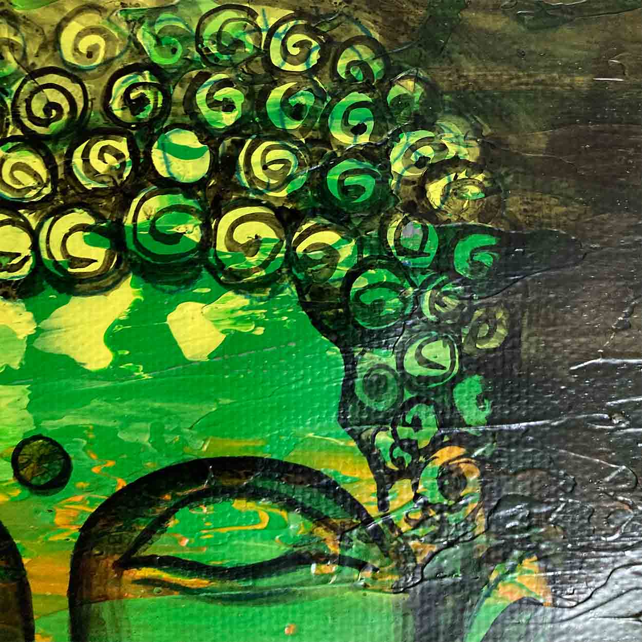 Original Buddha Painting | Colorful Abstract Canvas Art