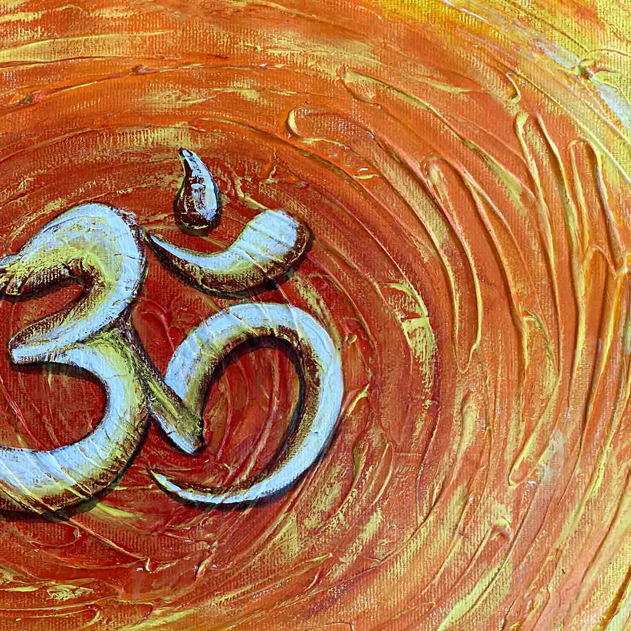 Contemporary Om painting inspired by spirituality and handcrafted with premium acrylics.