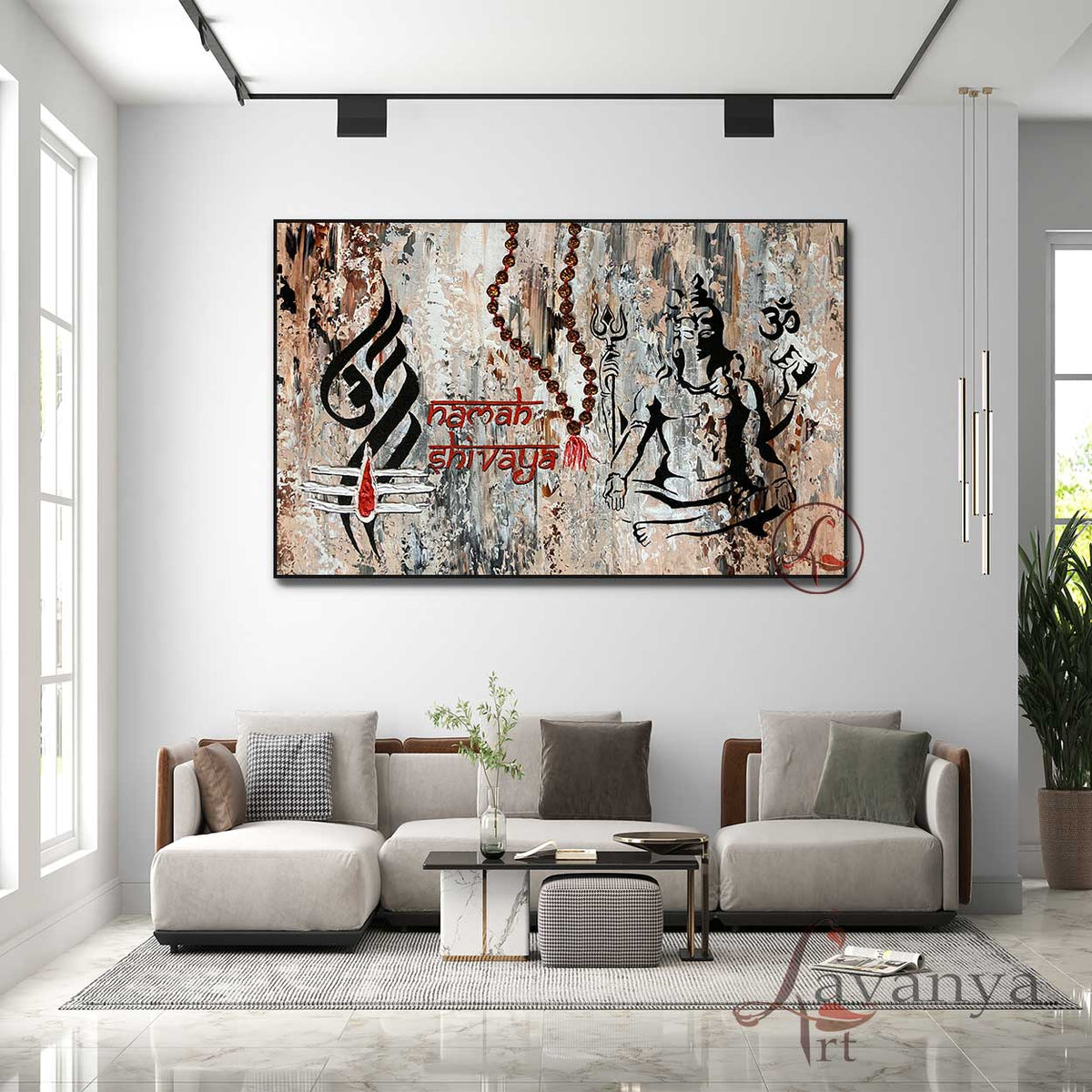 Contemporary Shiva painting inspired by spirituality and handcrafted with premium acrylics.