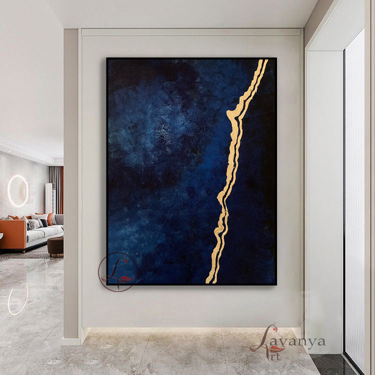 Textured Gold Leaf Painting | Modern Canvas Art