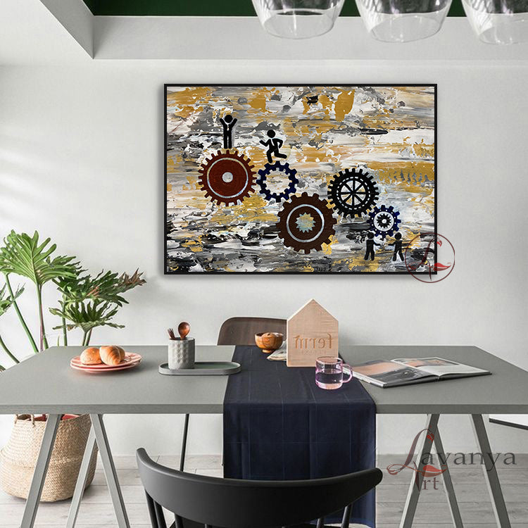 Modern Office Art | Abstract Canvas Painting