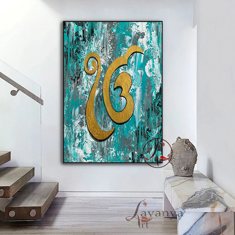 Ek Onkar Abstract Art | Original Sikh Canvas Painting